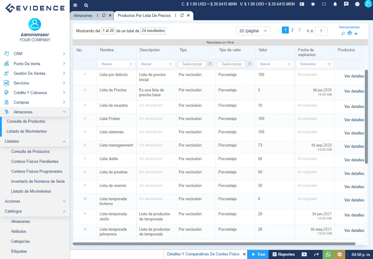 Evidence Technology - Costo base