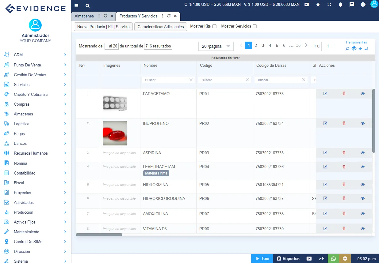 Evidence Technology - Detalles dele producto