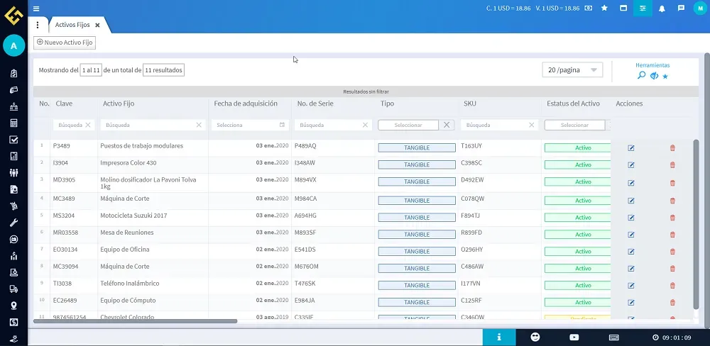 Evidence Technology - Registro Activos