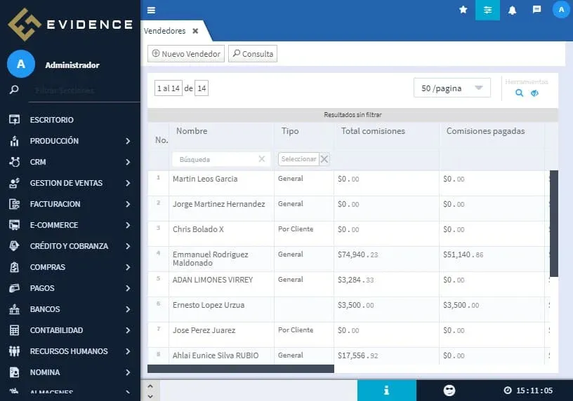 Evidence Technology - Vendedores