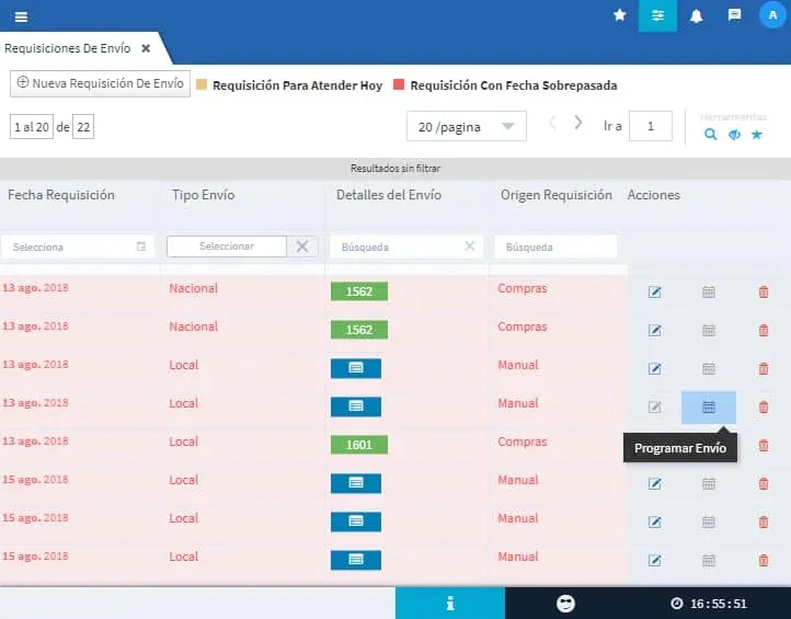 Evidence Technology - Requisición de Envío