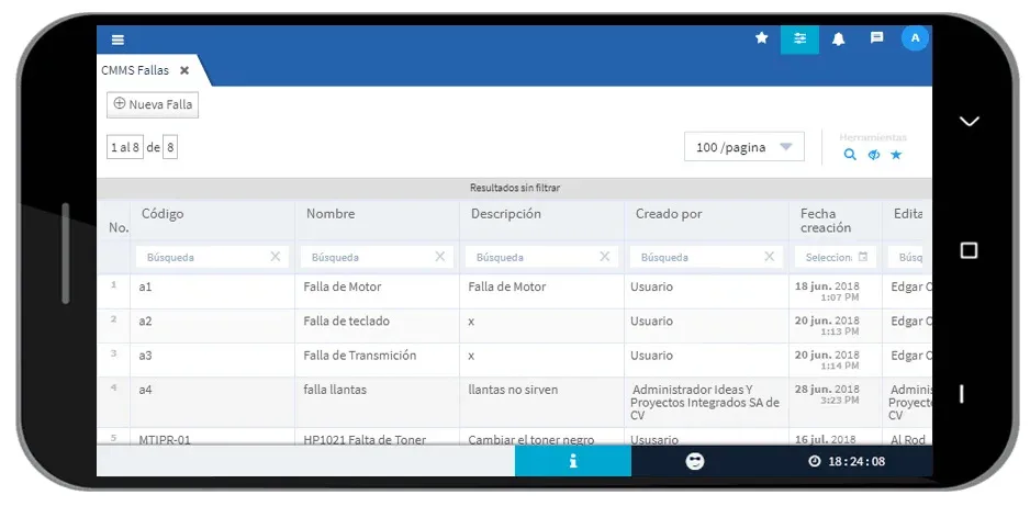Evidence Technology - Fallas