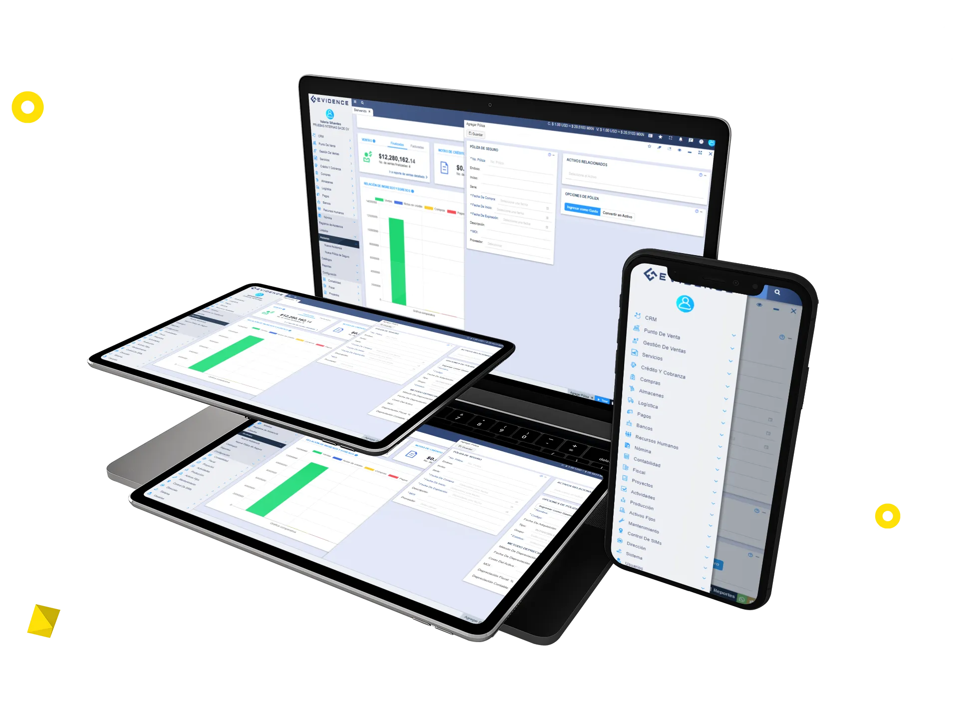Mockup para agregar nueva póliza, Evidence Technology