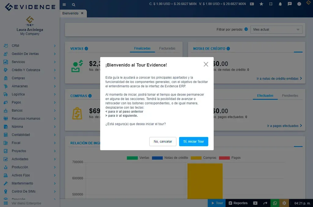Evidence Technology - Tour inicial