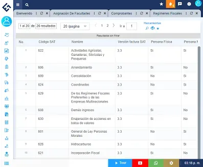 Gestión de regímenes fiscales con ERP de Evidence Technology