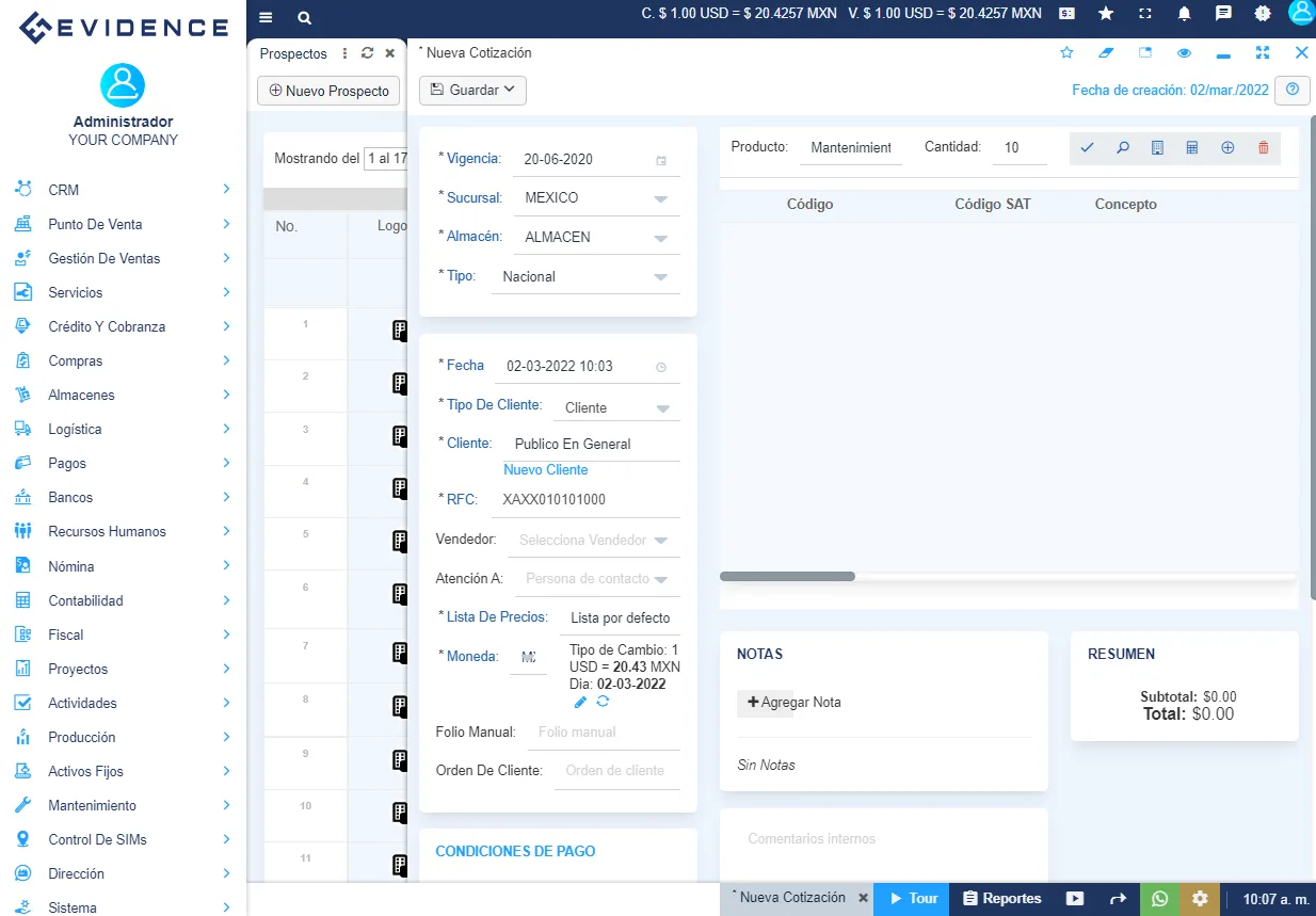 No esperes llegar a la oficina para enviar cotizaciones, Evidence Technology