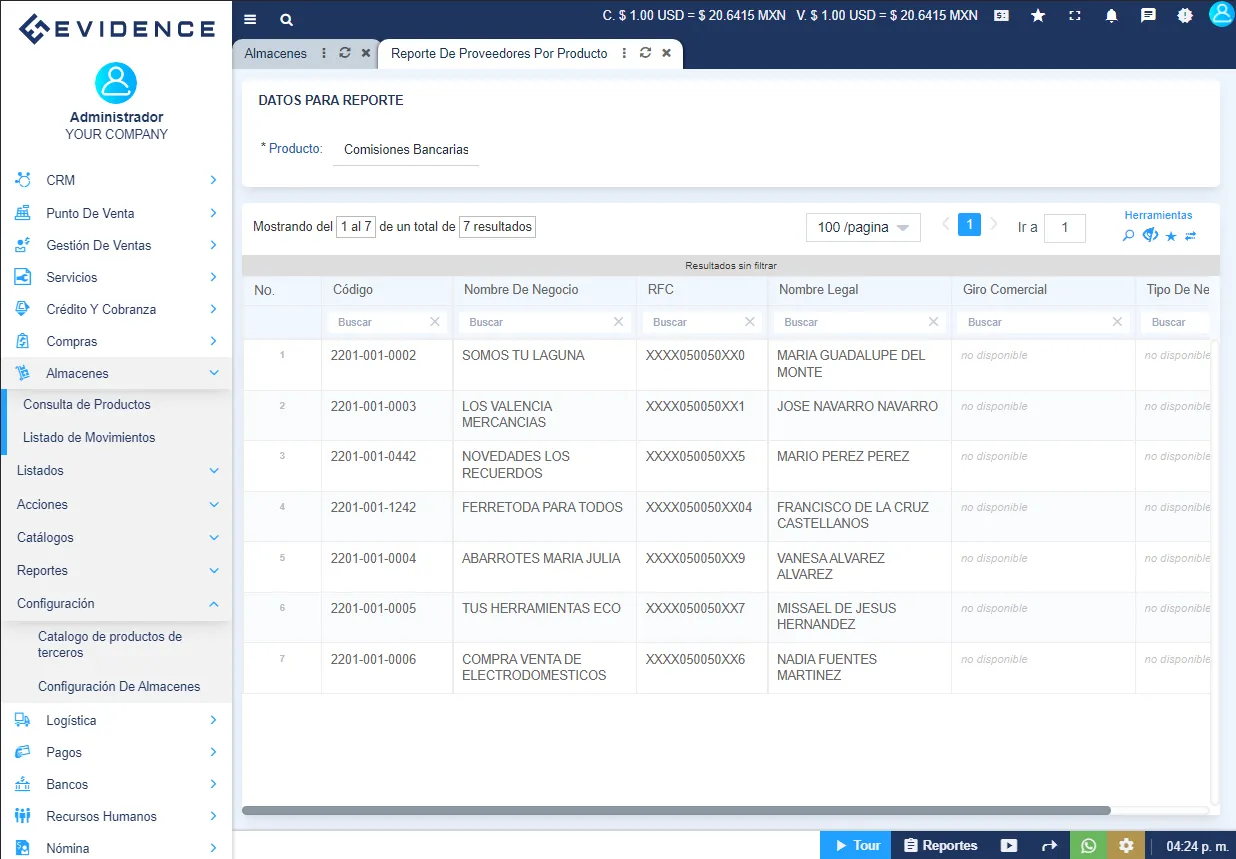 Evidence Technology - Registro de proveedores 