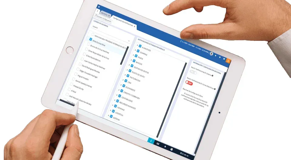 Vista de notificaciones, Evidence Technology