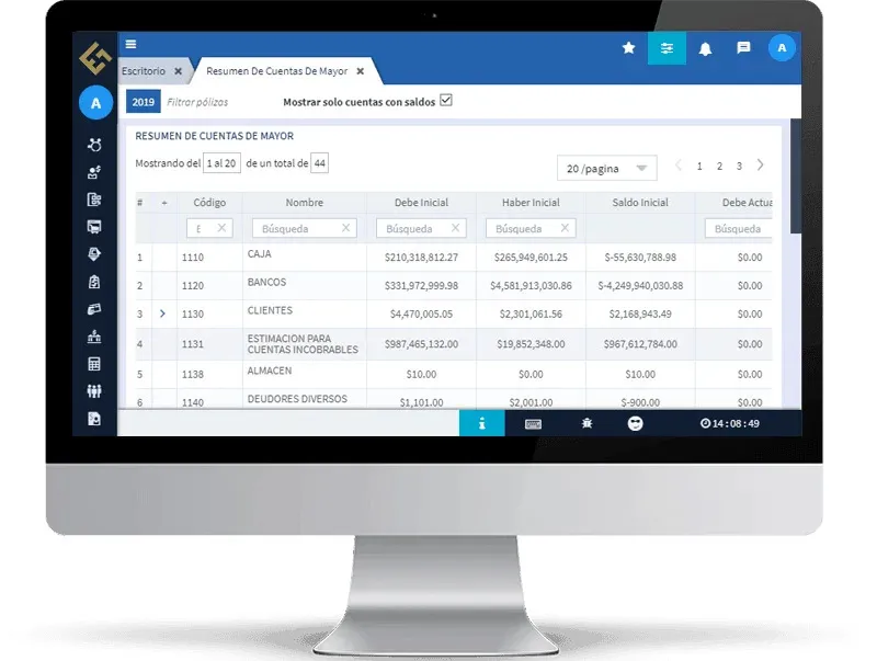 Resumen de cuentas de mayor, Evidence Technology